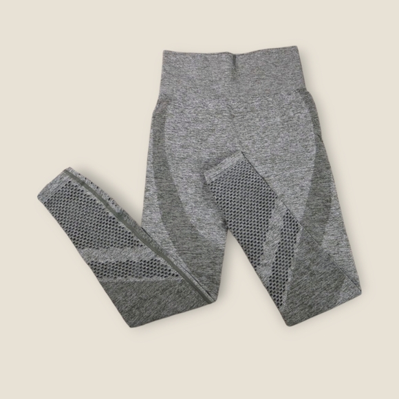 PINK Victoria Secret Leggings Womens Size XSmall Gray Green Seamless Compression - Picture 1 of 7